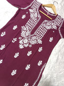 Premium Rayon Kurti Fabric - Chikankari official