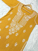 Premium Rayon Kurti Fabric - Chikankari official