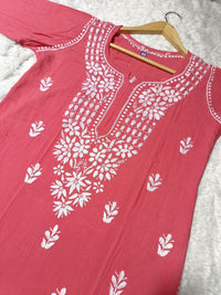 Premium Rayon Kurti Fabric - Chikankari official