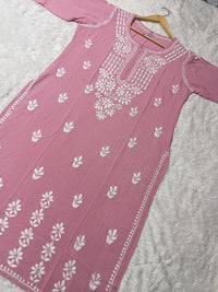 Premium Rayon Kurti Fabric - Chikankari official
