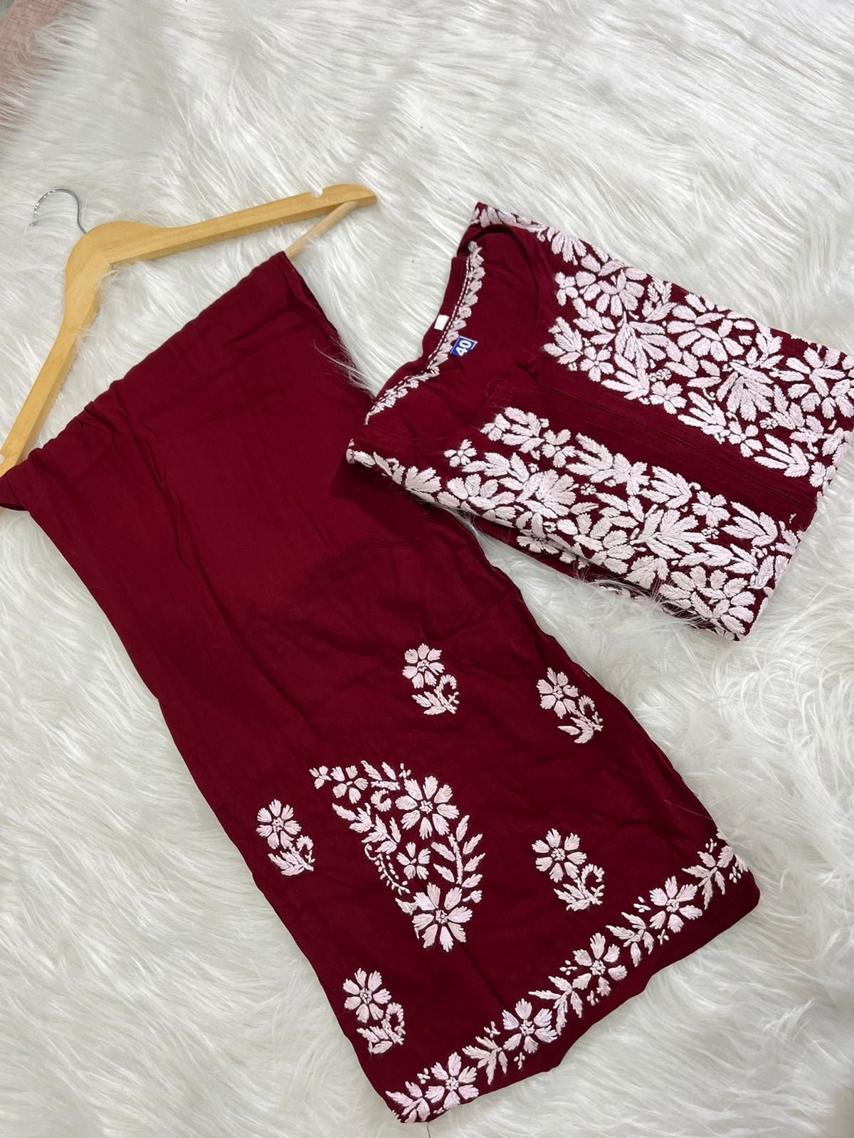 Premium Rayon Set With Fine soft Touch work - Chikankari official
