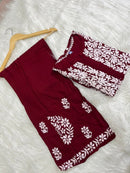 Premium Rayon Set With Fine soft Touch work - Chikankari official
