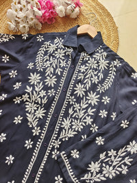 Premium Rayon Shirt Pant Co ord Sets - Chikankari official