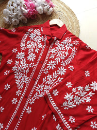 Premium Rayon Shirt Pant Co ord Sets - Chikankari official