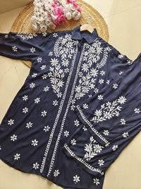 Premium Rayon Shirt Pant Co ord Sets - Chikankari official