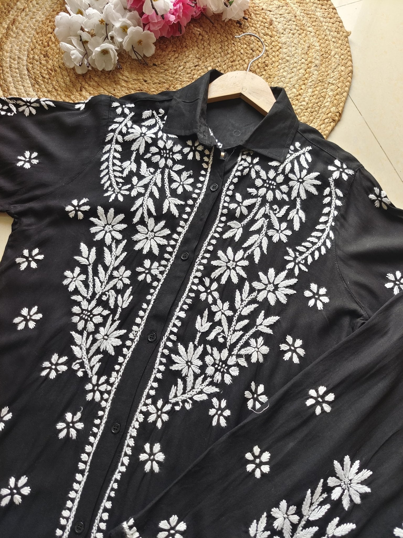 Premium Rayon Shirt Pant Co ord Sets - Chikankari official