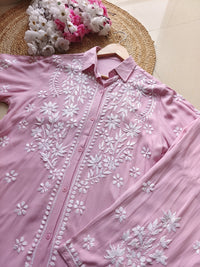 Premium Rayon Shirt Pant Co ord Sets - Chikankari official
