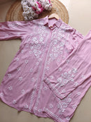 Premium Rayon Shirt Pant Co ord Sets - Chikankari official