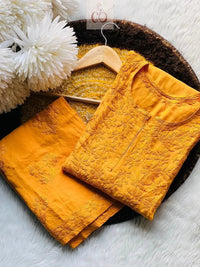 Premium Rehmat Luxe Modal Set - Chikankari official