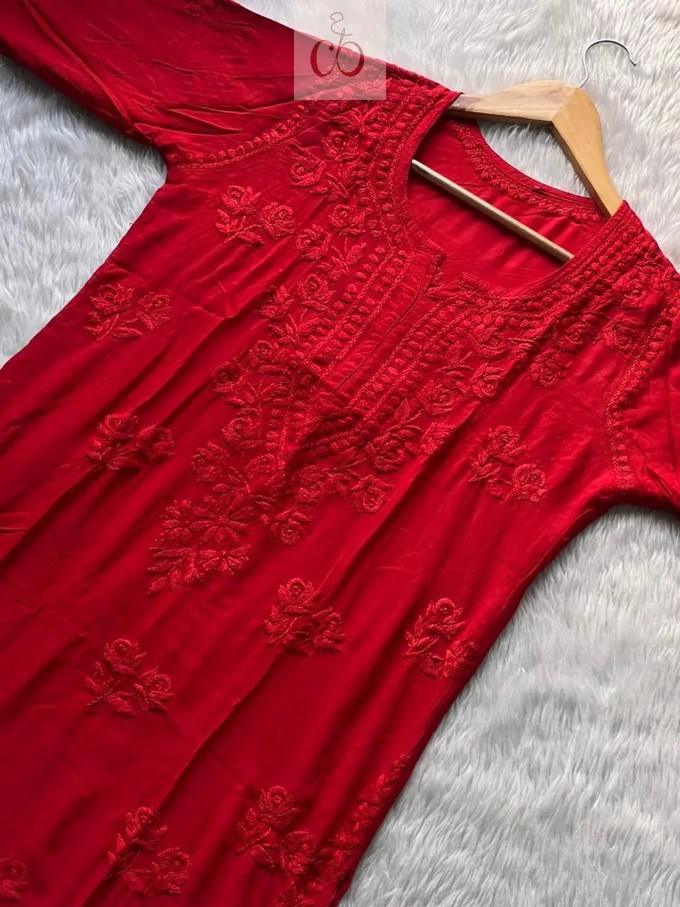 Premium Rehmat Luxe Modal Set - Chikankari official