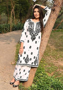 Premium Reyon fabric Plazzo Set - Chikankari official