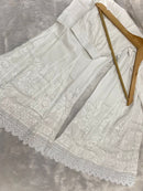 Premium Reyon Kalidaar Lace Plazzo with very finest Handwork - Chikankari official