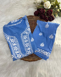 Premium soft and breezy rayon plazo set - Chikankari official