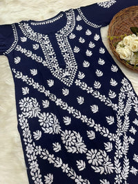Premium soft and breezy rayon plazo set - Chikankari official