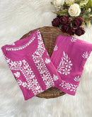 Premium soft and breezy rayon plazo set - Chikankari official