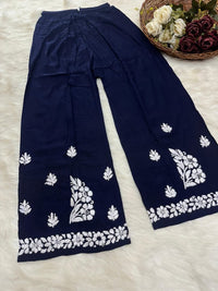 Premium soft and breezy rayon plazo set - Chikankari official