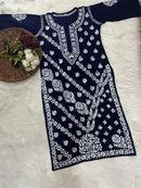 Premium soft and breezy rayon plazo set - Chikankari official