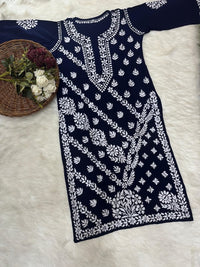 Premium soft and breezy rayon plazo set - Chikankari official