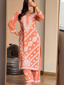 Premium soft and breezy rayon plazo set - Chikankari official