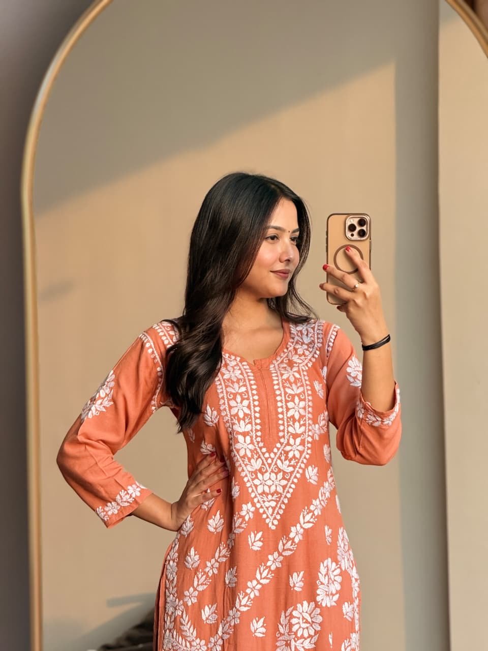 Premium soft and breezy rayon plazo set - Chikankari official