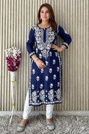 Premium Soft Modal Daman Kurta - Chikankari official