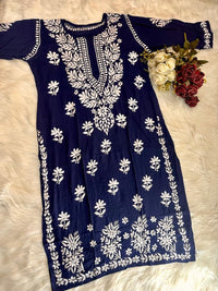 Premium Soft Modal Daman Kurta - Chikankari official