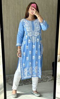 Premium soft modal Kurti in 6 beautiful colours - Chikankari official