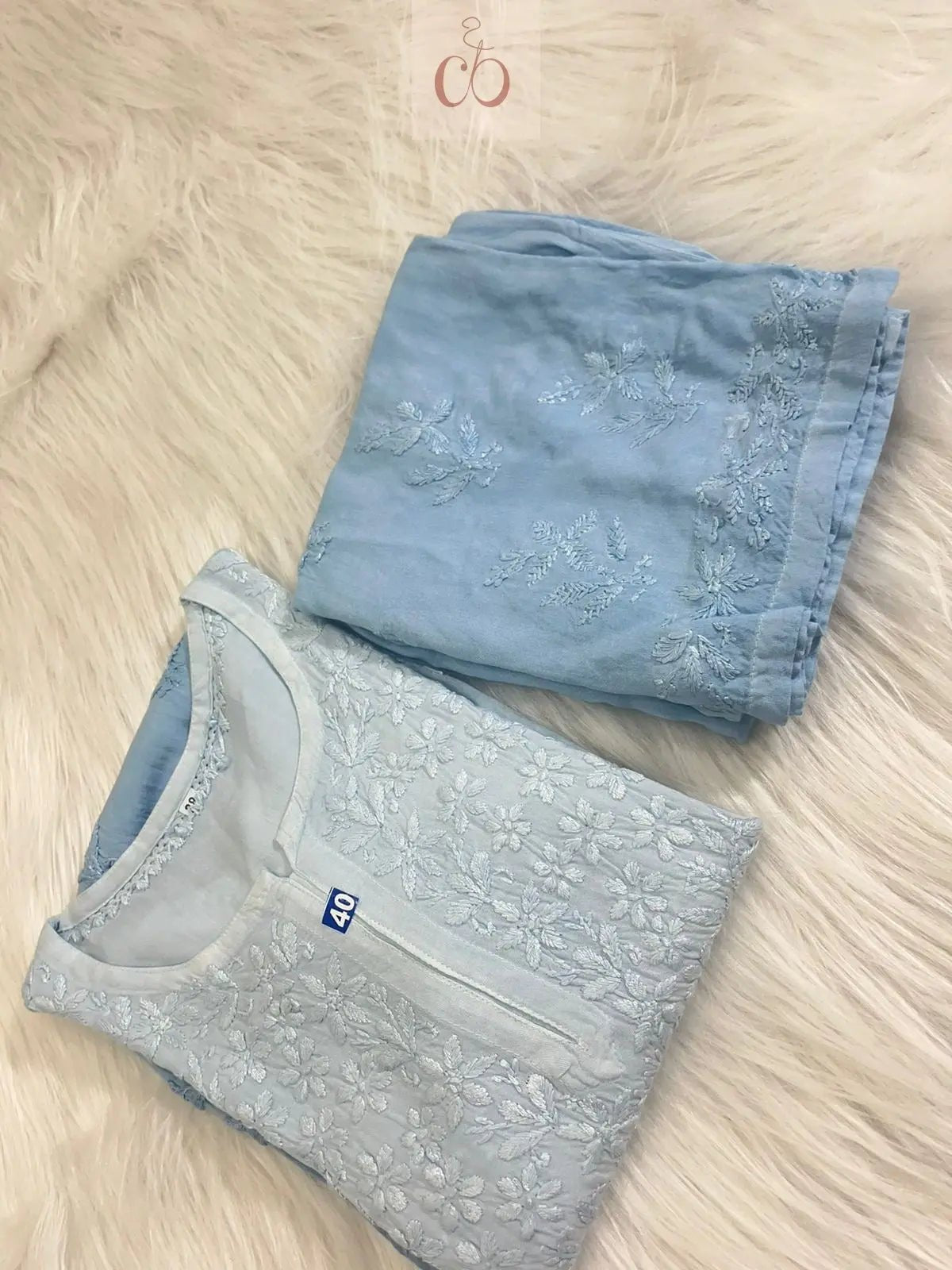 Premium Soft Rayon Buta Co ord set - Chikankari official