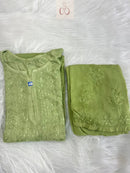 Premium Soft Rayon Buta Co ord set - Chikankari official