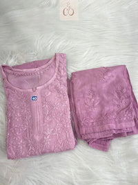 Premium Soft Rayon Buta Co ord set - Chikankari official