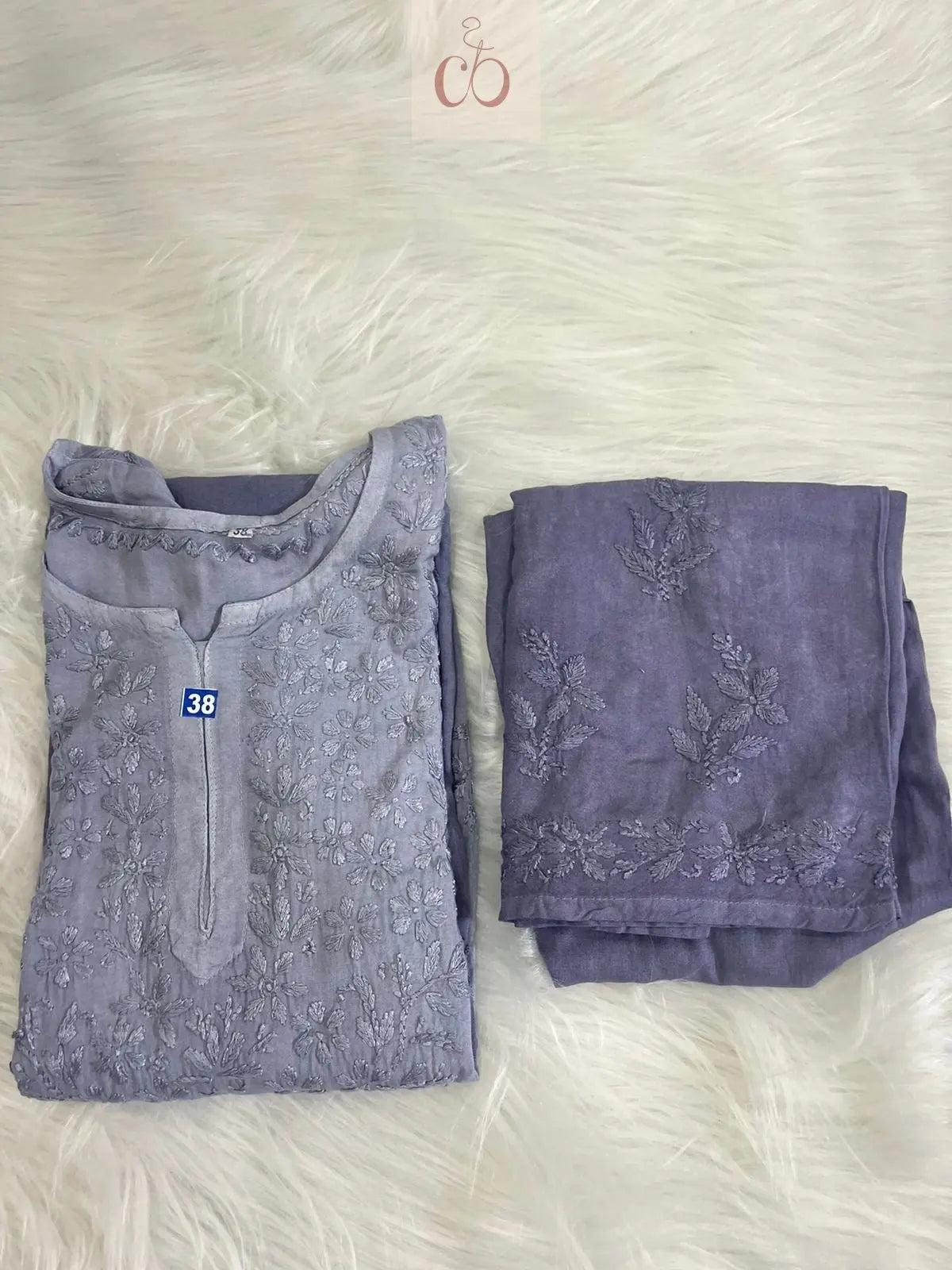 Premium Soft Rayon Buta Co ord set - Chikankari official