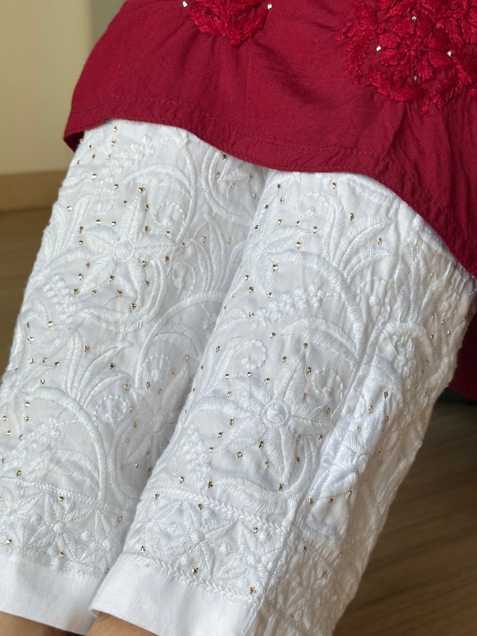 Premium Soft Rayon Muqaish kurti Santoshi Special - Chikankari official
