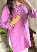 PREMIUM SPECIAL LIGHT WEIGHT OMBRE DYED RAYON SHORT TOP - Chikankari official