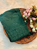 Premium Viscose Angarkha with 3D Embroidery Work - Chikankari official