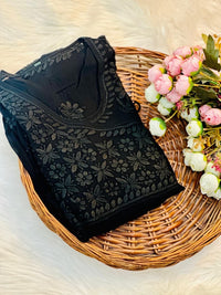 Premium Viscose Angarkha with 3D Embroidery Work - Chikankari official