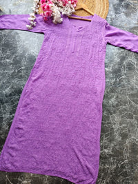 Premium viscose kurti With resham jaal allover work - Chikankari official