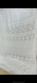 Premium Viscose Saree with Muqaish work - Chikankari official