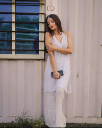 Premium Viscose Sleveless Short Kurti - Chikankari official