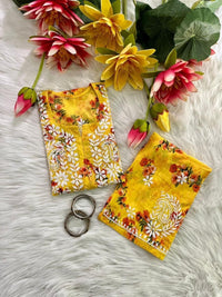 Presenting our Most demanding Exclusive Mul Mul long printed cord sets - Chikankari official