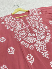 Pretty embroidered Short Top in Modal - Chikankari official