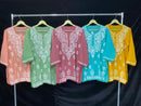 Pretty embroidered Short Top in Modal - Chikankari official
