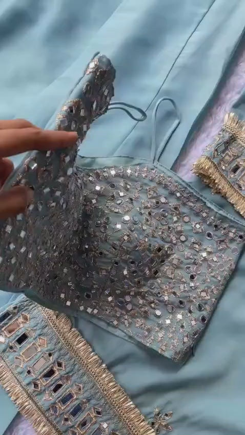 Wedding mirror embroidered 4pc set