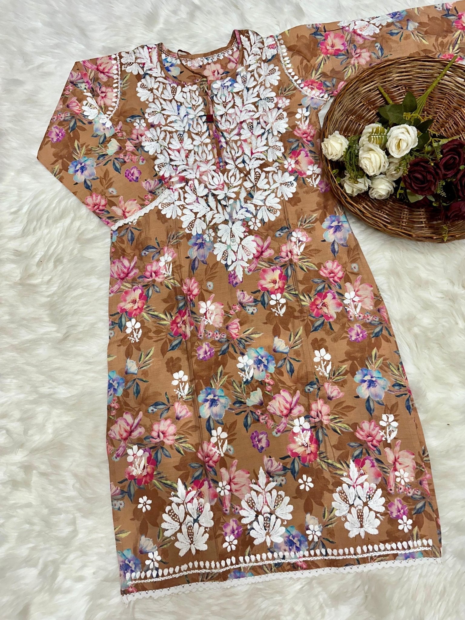 Printed Co - ord Chikankari set - Chikankari official