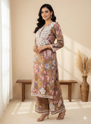 Printed Co - ord Chikankari set - Chikankari official