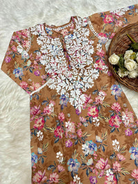 Printed Co - ord Chikankari set - Chikankari official