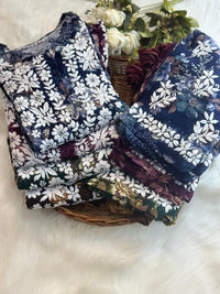 Printed Rayon cord set in 4 beautiful prints - Chikankari official