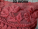 Pure 3d Work Creepe Heavy Designer Kurta - Chikankari official