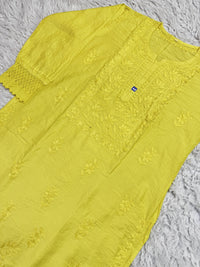 Pure Chanderi Cotton super Soft Shiny handwork - Chikankari official