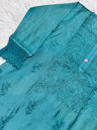 Pure Chanderi Cotton super Soft Shiny handwork - Chikankari official