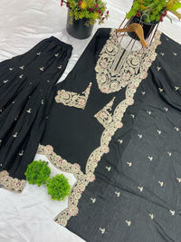 Pure chinnon Designer Dori work 3pc Set - Chikankari official